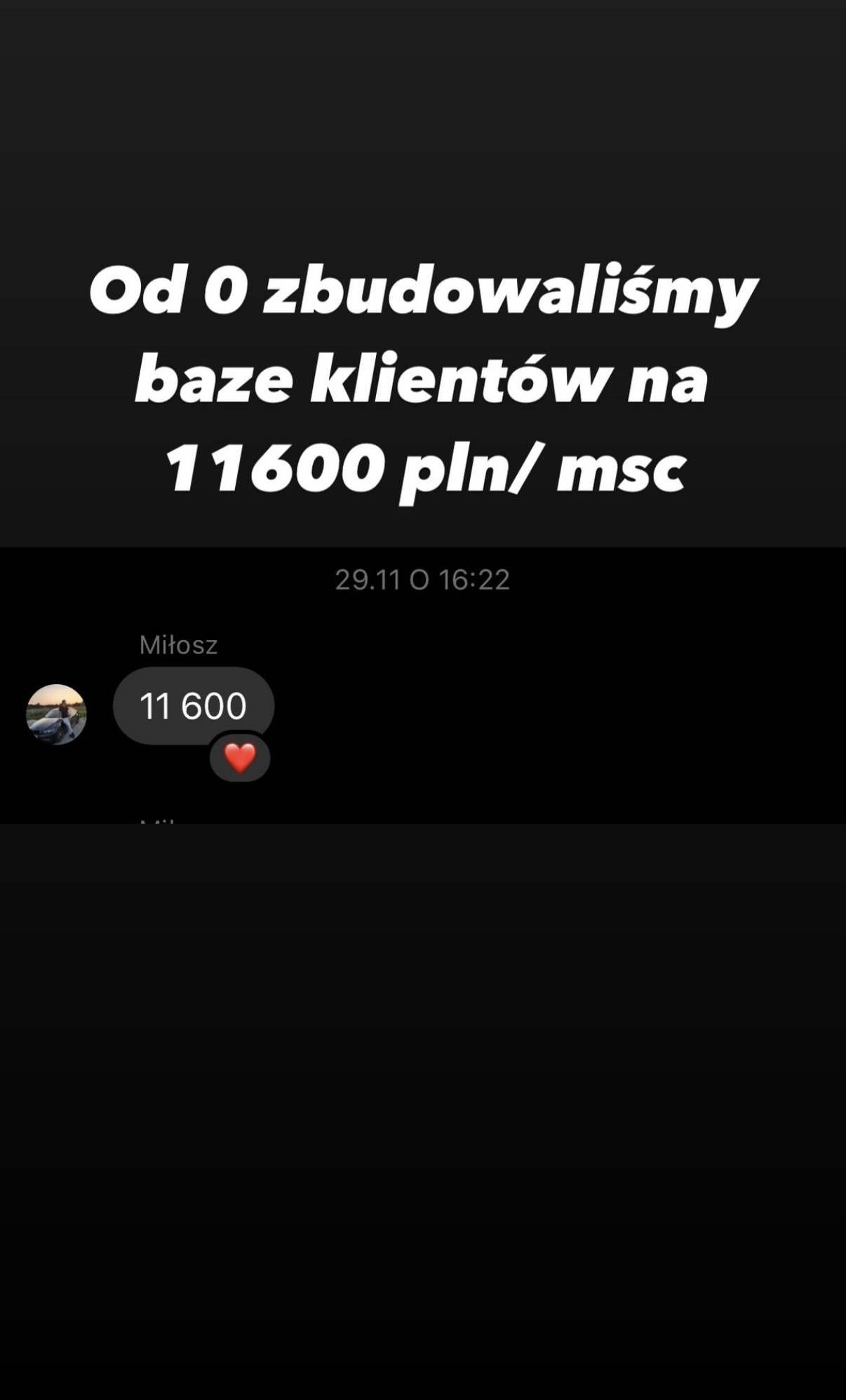 Wynik klienta Miłosz