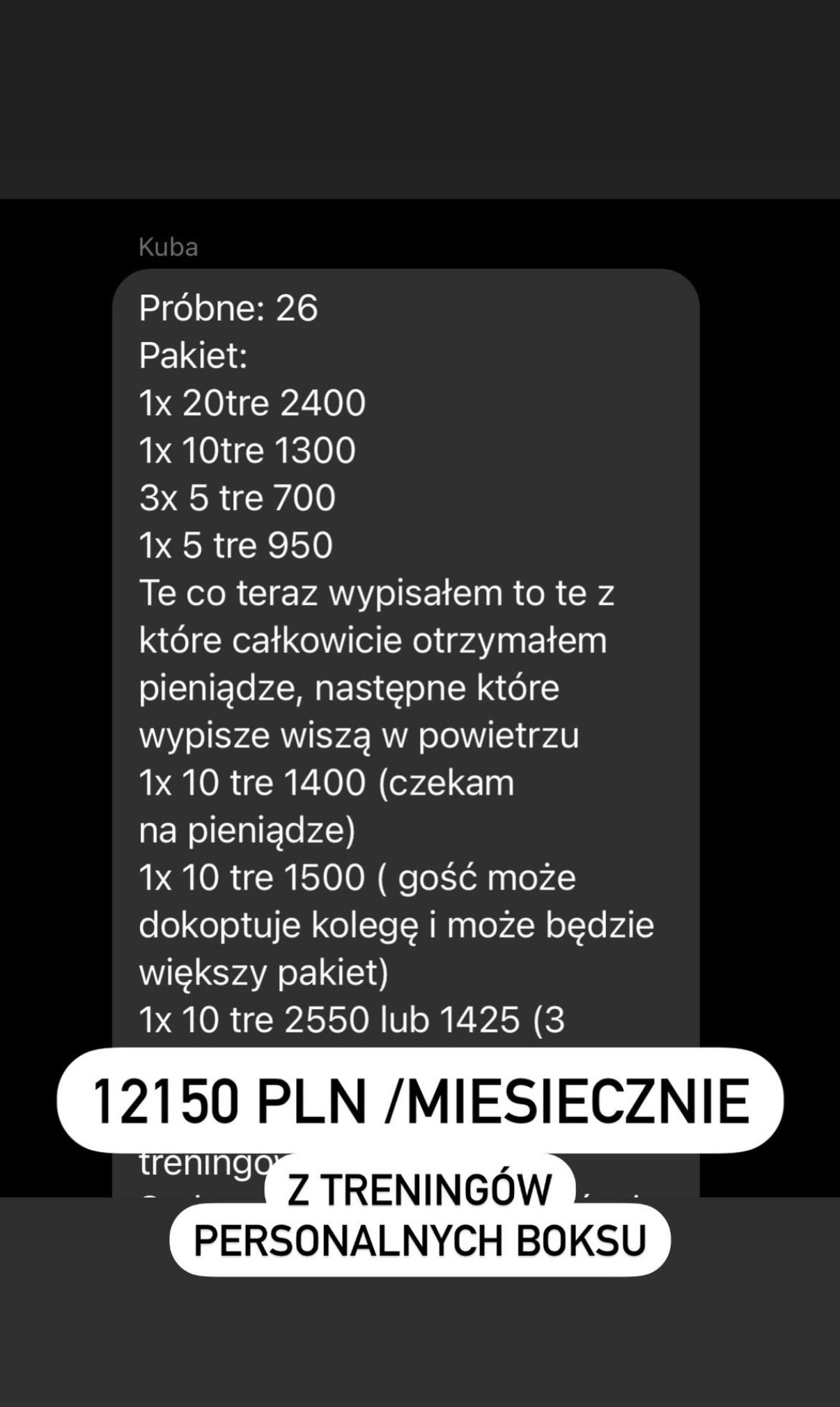 Wynik klienta Kuba