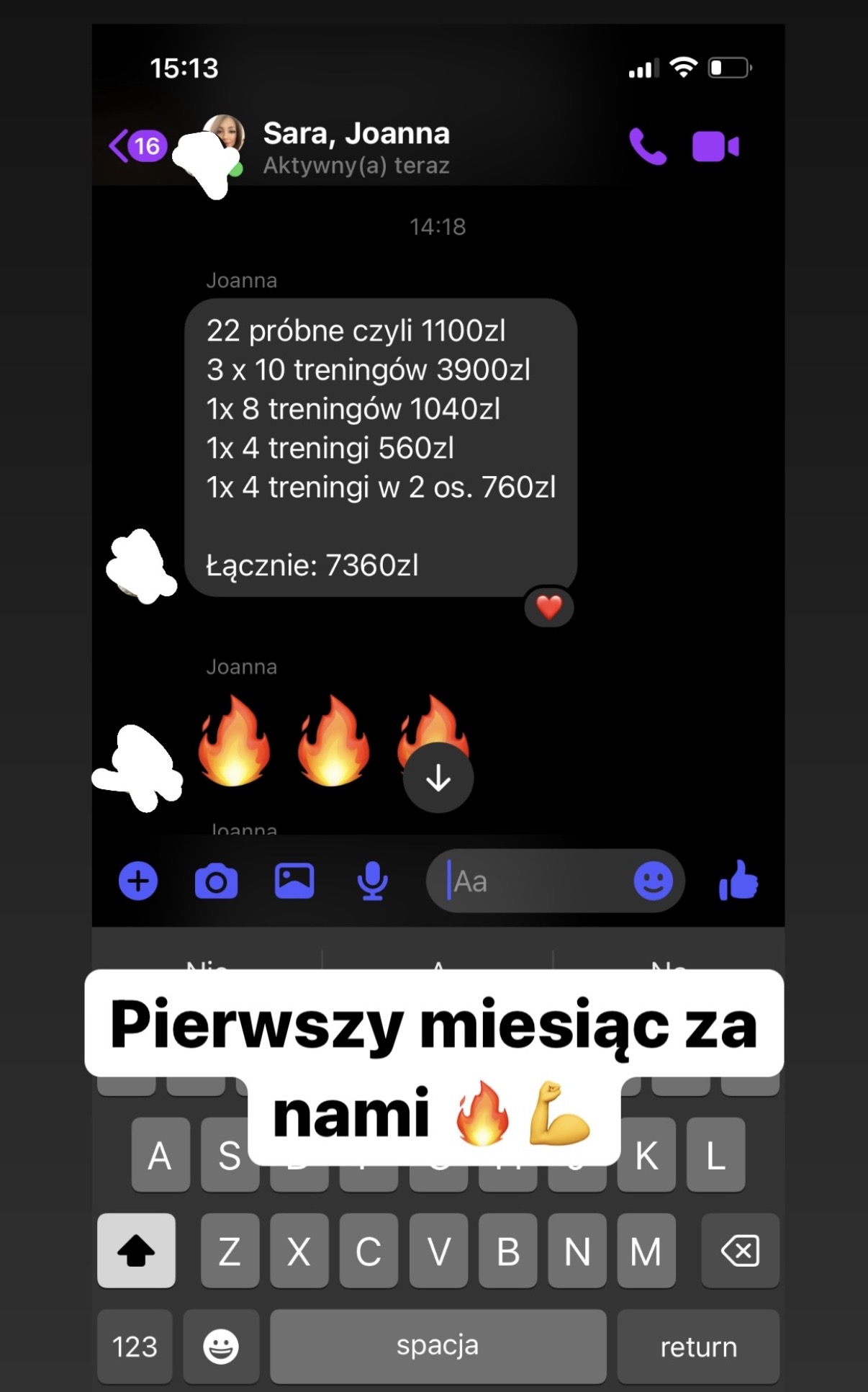 Wynik klienta Joanna