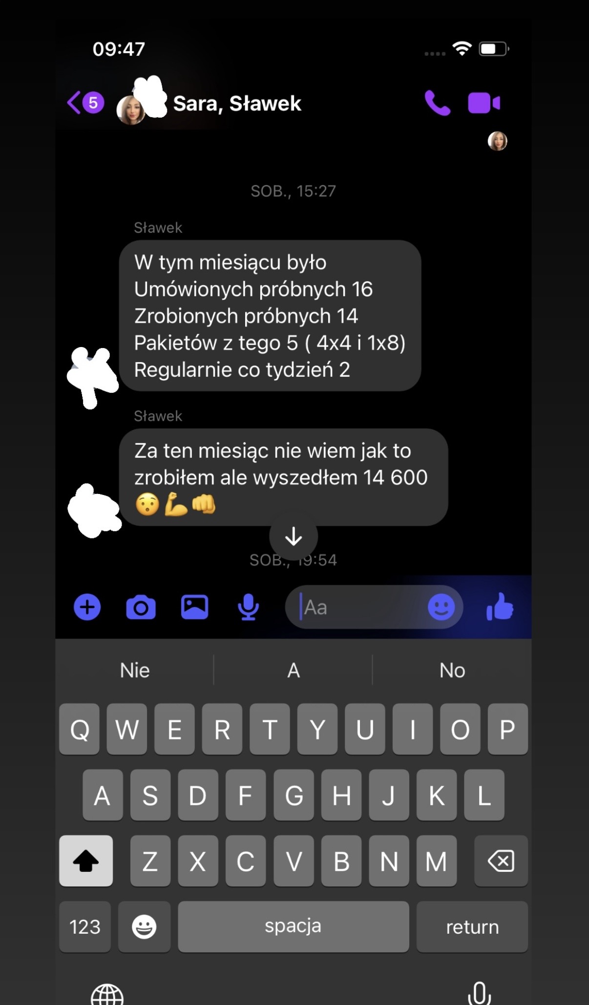 Wynik klienta Sławek