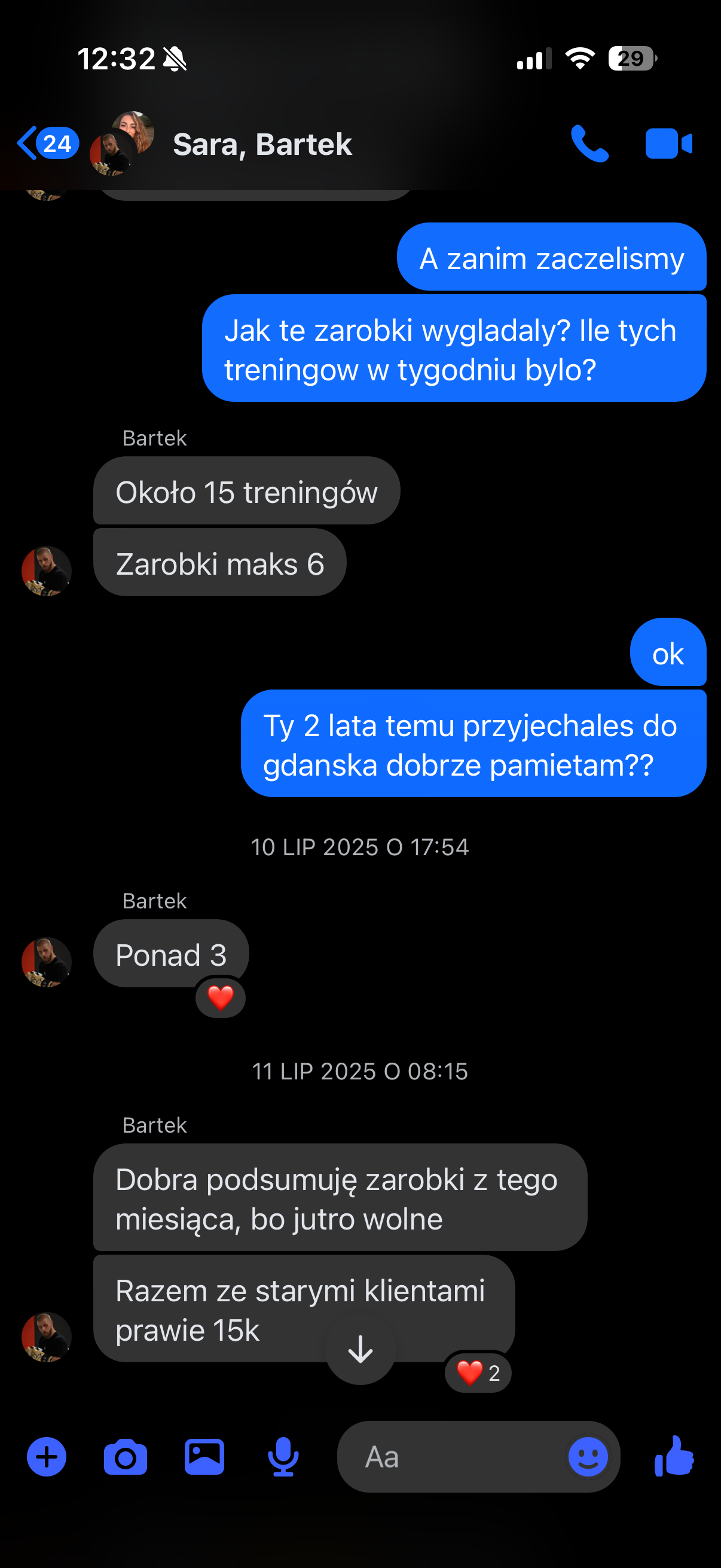 Wynik klienta Krystian